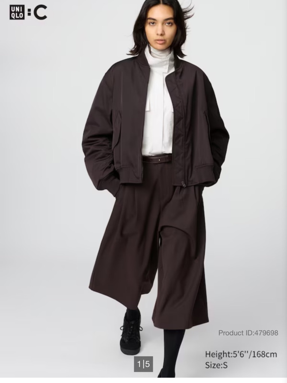 Uniqlo Brown Wide Culottes Pants